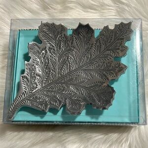 Modern Expressions Decorative Pewter Finished Leaf Dish